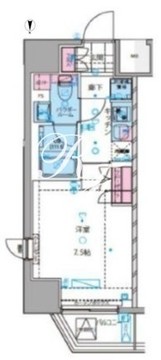 ジェノヴィア新宿早稲田グリーンヴェール 1305 間取り図