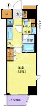 ジェノヴィア新宿早稲田グリーンヴェール 404 間取り図