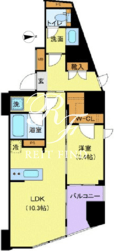 ジェノヴィア新宿早稲田グリーンヴェール 301 間取り図