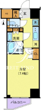 ジェノヴィア新宿早稲田グリーンヴェール 302 間取り図