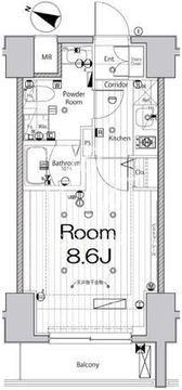 レガシア千代田三崎町 802 間取り図