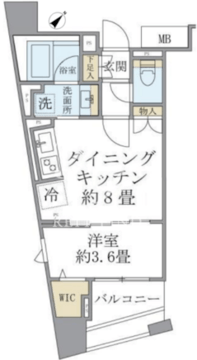 リビオレゾン千代田岩本町ルジェンテ 1201 間取り図