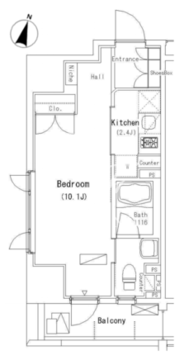 パークアクシス押上 304 間取り図
