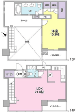 フォレストタウン参宮橋 1402 間取り図