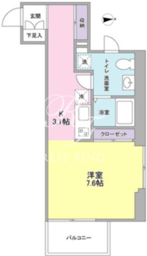 ブリックプレイス 405 間取り図