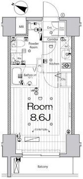 レガシア千代田三崎町 702 間取り図
