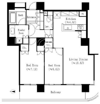 リバーポイントタワー 507 間取り図