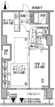 東雲キャナルコートCODAN 17-718 間取り図