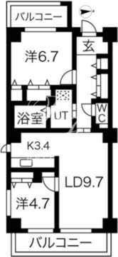アクティ目黒駅前 1-808 間取り図