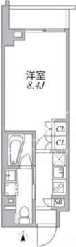 アジールコート麻布十番 507 間取り図
