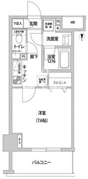 ドミール青柳 405 間取り図