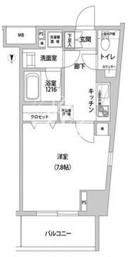 ドミール青柳 406 間取り図