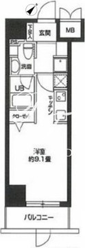 カスタリア用賀 101 間取り図
