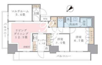 ブリリアイスト東雲キャナルコート 701 間取り図
