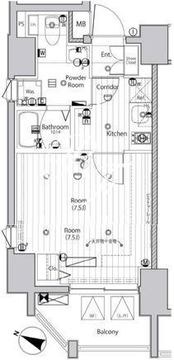 レガシア千代田三崎町 301 間取り図