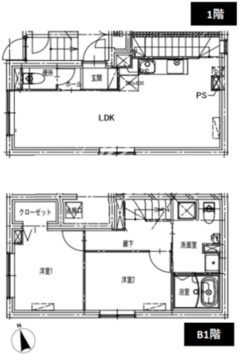 サンブライト浅草 102 間取り図