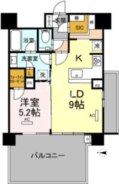 セントラルレジデンス東中野 802 間取り図