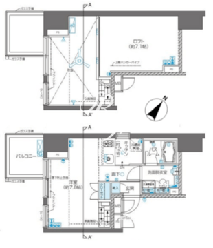 ズーム目黒 1203 間取り図