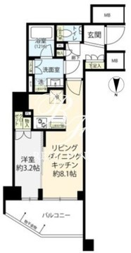 レジデンシャル池袋本町 411 間取り図