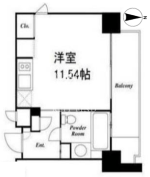 コートモデリア白金 603 間取り図