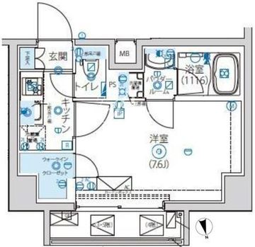 ルクレ木場親水公園 204 間取り図