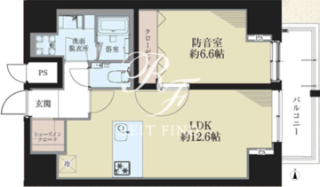 アズミュージック東上野 301 間取り図