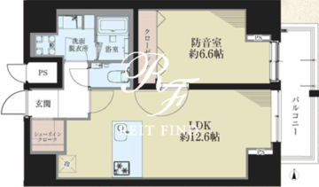 アズミュージック東上野 901 間取り図
