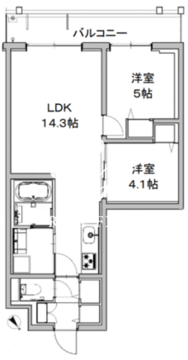 AQUAレジデンス三軒茶屋 302 間取り図