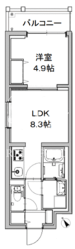 AQUAレジデンス三軒茶屋 206 間取り図