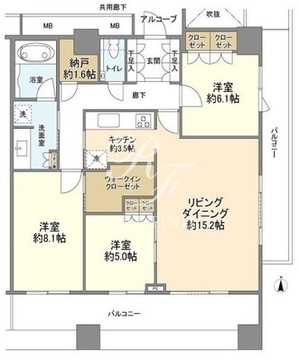 テラス渋谷美竹 809 間取り図