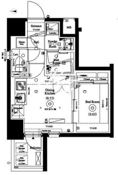 アークマーク梅屋敷アジールコート 704 間取り図