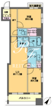 カスタリア人形町 803 間取り図