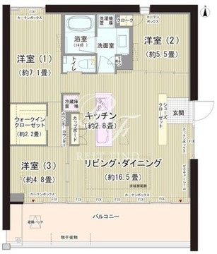 ガーデニエール砧ウエスト 208 間取り図