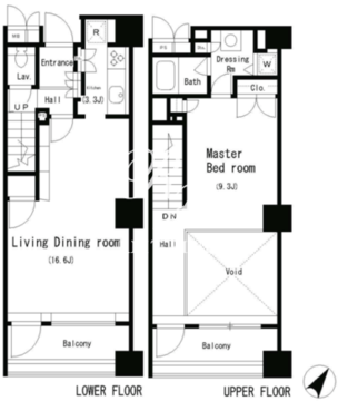 パークアクシス南麻布 405 間取り図
