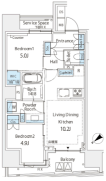 ミレアコート銀座プレミア 501 間取り図