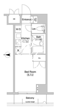 コンフォリア芝浦キャナル 603 間取り図
