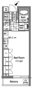 コンフォリア早稲田 206 間取り図