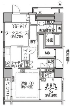 東雲キャナルコートCODAN 19-204 間取り図