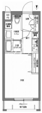 パティーナV代々木上原 106 間取り図