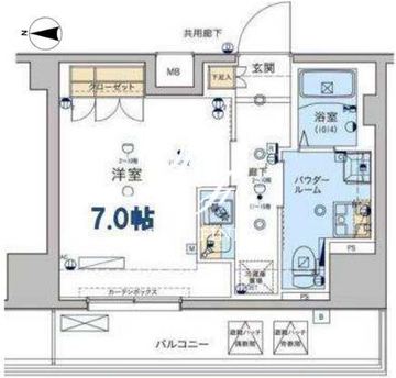 ジェノヴィア東日本橋駅前グリーンヴェール 705 間取り図