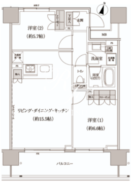 パークハビオ渋谷本町レジデンス 1104 間取り図