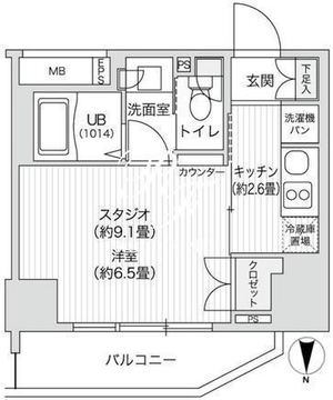 レジディア笹塚2 312 間取り図