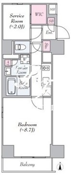 ログ板橋区役所前 601 間取り図