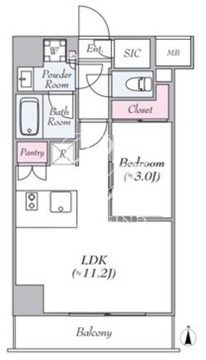 ログ板橋区役所前 202 間取り図