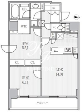 シーズンフラッツ両国イースト 702 間取り図