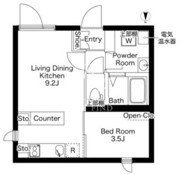 カーサフィオーレ日暮里 102 間取り図