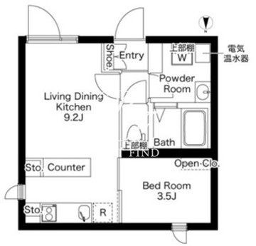 カーサフィオーレ日暮里 202 間取り図