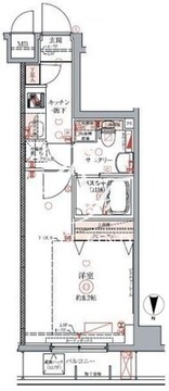 クレヴィスタ豊洲ベイサイド 702 間取り図