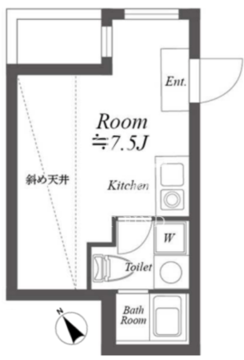 ルクレ神宮前 301 間取り図