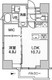 シーズンフラッツ蔵前パークフロント 1203 間取り図